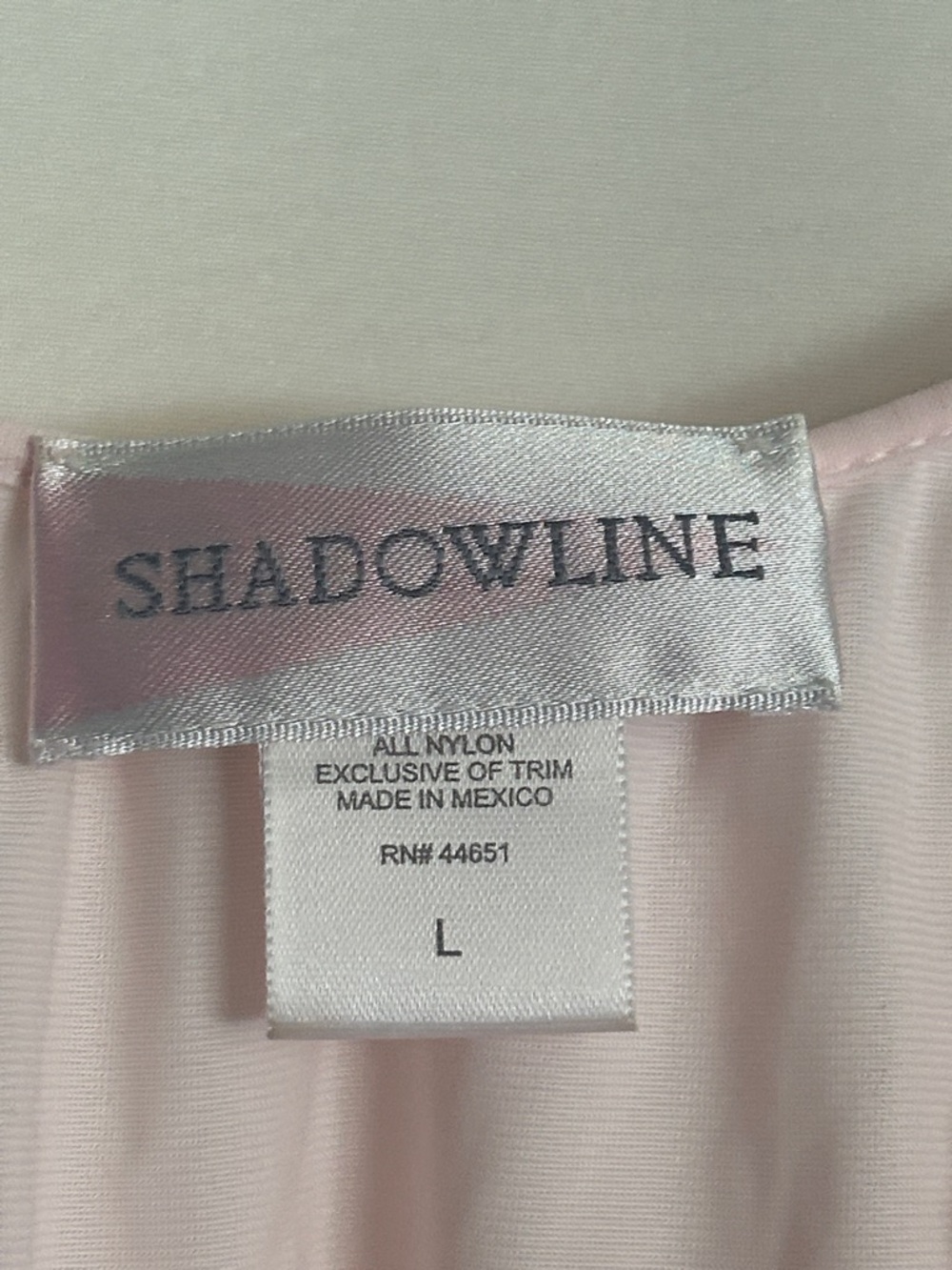 Delicate Lace-Trim Pink Chemise Slip nightgown - Picture 6 of 6